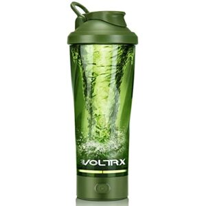 voltrx premium electric protein shaker bottle, made with tritan - bpa free - 24 oz vortex portable mixer cup/usb c rechargeable shaker cups for protein shakes