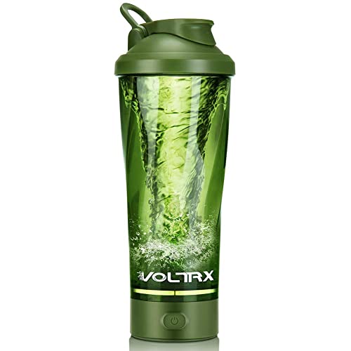 VOLTRX Premium Electric Protein Shaker Bottle, Made with Tritan - BPA Free - 24 oz Vortex Portable Mixer Cup/USB C Rechargeable Shaker Cups for Protein Shakes