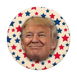 Donald Trump Smiling Face Vintage Patriotic Stars PopSockets PopGrip: Swappable Grip for Phones & Tablets