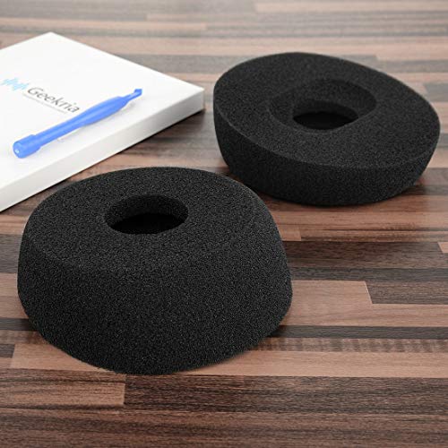Geekria Comfort Foam Replacement Ear Pads for GRADO PS1000, GS1000i, RS1i, RS2i, SR325IS, GW100x Headphones Ear Cushions, Headset Earpads, Ear Cups Repair Parts (Black)