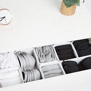 12pcs White Large Drawer Organizer Drawer Organizers for Clothing Wardrobe Clothes Organizer Underwear Organizer Dresser Drawer Organizers Underwear Drawer Organizer Clothes