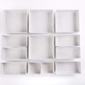 12pcs White Large Drawer Organizer Drawer Organizers for Clothing Wardrobe Clothes Organizer Underwear Organizer Dresser Drawer Organizers Underwear Drawer Organizer Clothes