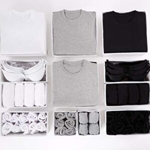 12pcs White Large Drawer Organizer Drawer Organizers for Clothing Wardrobe Clothes Organizer Underwear Organizer Dresser Drawer Organizers Underwear Drawer Organizer Clothes