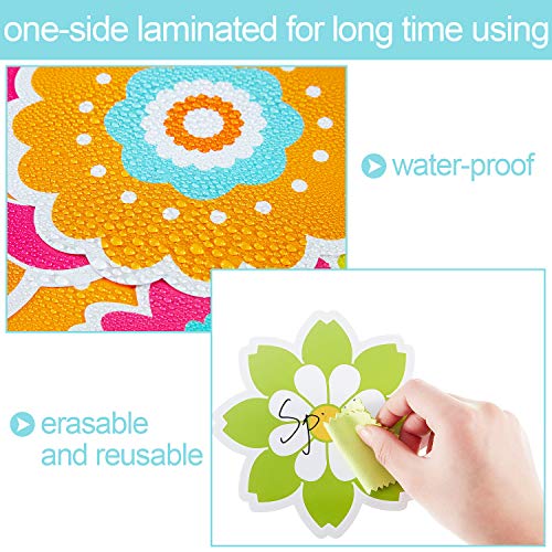 45 Pieces Spring Flower Cutouts Mini Retro Flower Cutouts Springtime Cut-Outs for Bulletin Board Classroom School Party Decoration