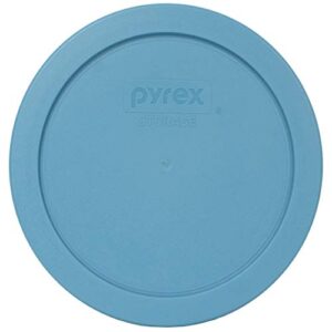 pyrex 7201-pc teal round plastic food storage replacement lid, made in usa