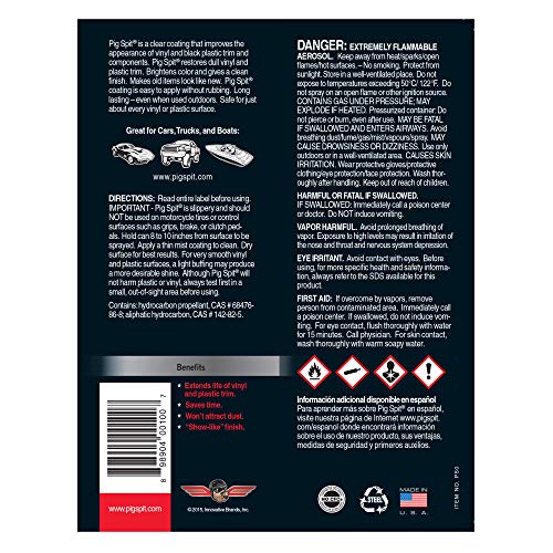 Pig Spit Original for Use on Motors, Transmissions, Vinyl and Black Plastic Trim Components and Tires, 9 oz, 12-Pack