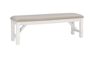 powell company powell turino distressed white dining bench
