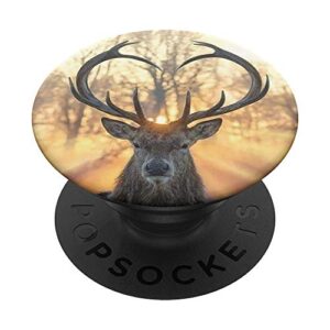 wild forest animal lover gift deer popsockets popgrip: swappable grip for phones & tablets