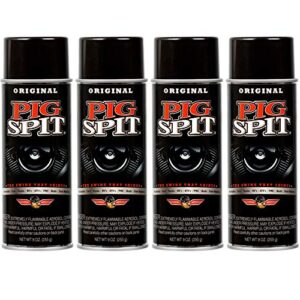 pig spit original for use on motors, transmissions, vinyl and black plastic trim components and tires, 9 oz, 4-pack