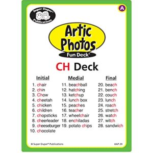 Super Duper Publications | Articulation Photos CH Sound Fun Deck Flash Cards | Educational Learning Resource for Children