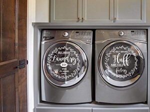 laundry room decal, wash dry decal, washing machine, dryer, machine, floral, vinyl lettering, laundry, sticker, laundry room, decor, vinyl easy to apply and removable easy to apply and removable