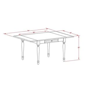 East West Furniture Dining Table, 54 x 36 x 30, MZT-BCH-T