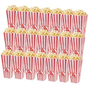 tebery 21 pack plastic open-top popcorn boxes reusable popcorn containers - 7.7" tall x 4" square