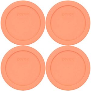 pyrex 7202-pc bahama sunset plastic food storage replacement lids - 4 pack made in the usa