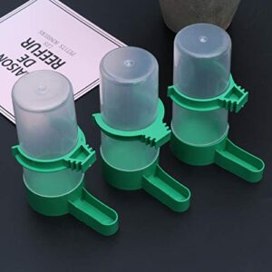 Yardwe 5PCS Bird Water Feeder Automatic Parrot Water Bottle Pet Bird Plastic Drinker Bowl Waterer Clip for Parrots Budgie Aviary Cockatiel - Medium