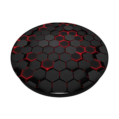 Cool Red and Black Cell Phone Button Holder Pop Out Knob PopSockets Swappable PopGrip