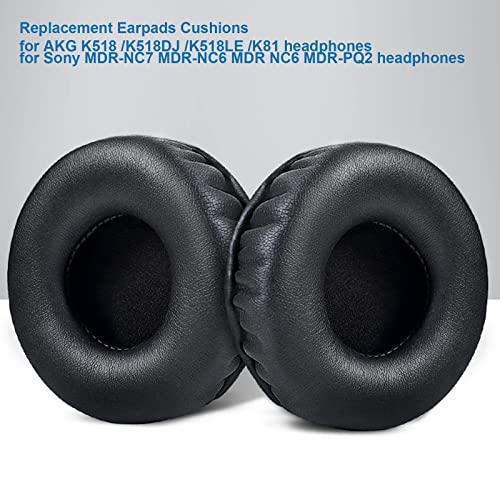 Replacement Earpads Cushions Ear Pads Cover Memory Foam Compatible with Sony MDR-NC6 MDR-NC7 AKG K518 K518DJ K518LE K81Headphones (75mm)