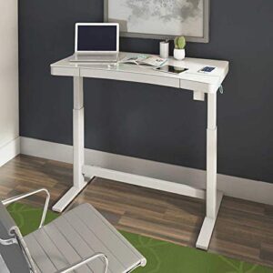 tresanti adjustable height desk, white