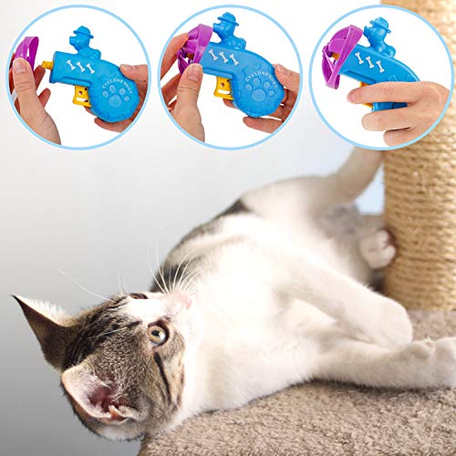 GB4 Cat Fetch Toy - Cat Tracks Cat Toy - Fun Levels of Interactive Play -Cat Toys with 5 Colors Flying Propellers Satisfies Kitty's Hunting, Chasing & Exercising Needs (1PC)