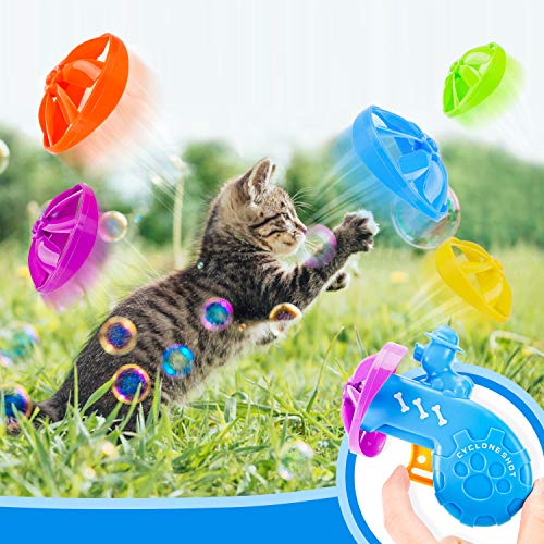 GB4 Cat Fetch Toy - Cat Tracks Cat Toy - Fun Levels of Interactive Play -Cat Toys with 5 Colors Flying Propellers Satisfies Kitty's Hunting, Chasing & Exercising Needs (1PC)