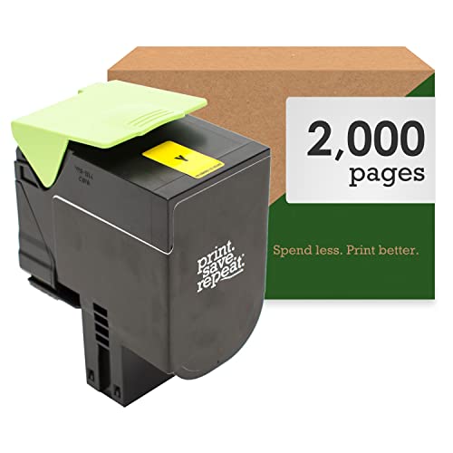 Print.Save.Repeat. Lexmark 801SY Yellow Remanufactured Toner Cartridge for CX310, CX410, CX510 Laser Printer [2,000 Pages]
