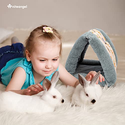 Niteangel Foldable Guinea Pig Tent Bed & Warm Tunnel for Rabbit Ferret Chinchilla Bunny Rats or Other Small Animals