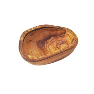 naturally med olive wood dipping bowl - rustic