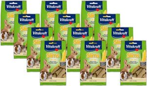 vitakraft 12 pack of rabbit treat slims with corn, 1.76 ounces each, no sugar added