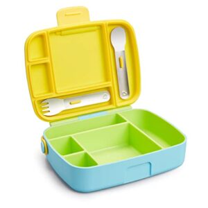 munchkin® lunch™ bento box for kids, includes utensils, green