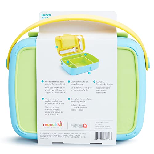 Munchkin® Lunch™ Bento Box for Kids, Includes Utensils, Green