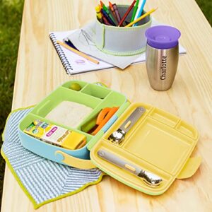 Munchkin® Lunch™ Bento Box for Kids, Includes Utensils, Green