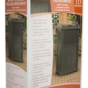 Suncast Trash Hideaway 33 Gallon Resin Wicker Outdoor Garbage Container (8 Pack)