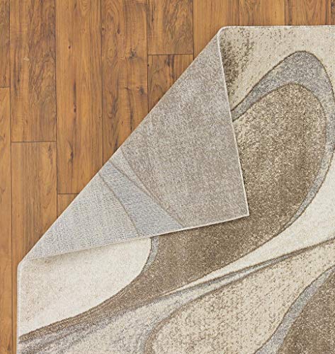 LUXE WEAVERS Tower Hill Abstract Beige 5x7 Area Rug