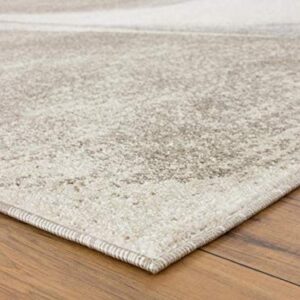LUXE WEAVERS Tower Hill Abstract Beige 5x7 Area Rug