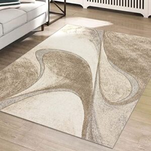 LUXE WEAVERS Tower Hill Abstract Beige 5x7 Area Rug