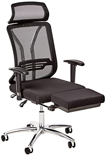 CangLong Ergonomic High Back Office Reclining Computer, Large Gaming Desk Chair with Headrest Adjustable Footrest and Lumber Support, Black
