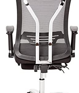 CangLong Ergonomic High Back Office Reclining Computer, Large Gaming Desk Chair with Headrest Adjustable Footrest and Lumber Support, Black