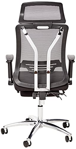 CangLong Ergonomic High Back Office Reclining Computer, Large Gaming Desk Chair with Headrest Adjustable Footrest and Lumber Support, Black