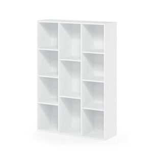 furinno luder bookcase / book / storage , 11-cube, white