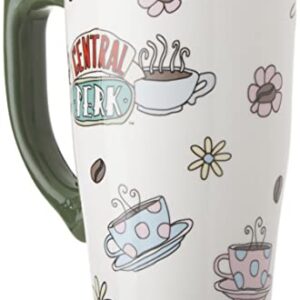 Spoontiques - Ceramic Travel Mugs - Central Perk Cup - Hot or Cold Beverages - Gift for Coffee Lovers