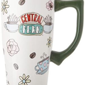 Spoontiques - Ceramic Travel Mugs - Central Perk Cup - Hot or Cold Beverages - Gift for Coffee Lovers