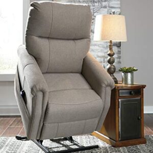 Signature Design by Ashley Markridge Modern Electric Power Lift Recliner for Elderly, Gray