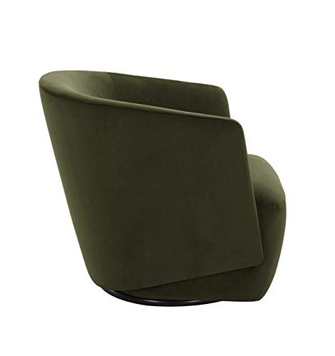 Amazon Brand - Rivet Coen Modern Velvet Upholstered Accent Swivel Chair, Forest Green, 31"D x 30"W x 28"H