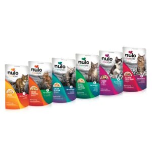 nulo freestyle cat & kitten wet cat food pouch, premium all natural grain-free soft cat food topper with amino acids for heart health and high animal-based protein, 2.8 oz, 6 count