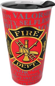 spoontiques fire department travel mug