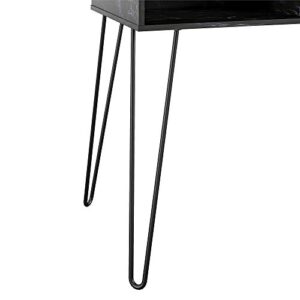 Novogratz Athena Computer Storage, Black Marble Desk