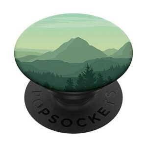green mountain pop mount socket art work tree woods popsockets popgrip: swappable grip for phones & tablets