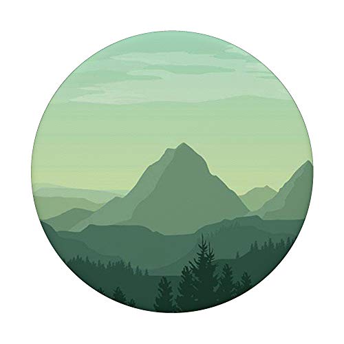 Green Mountain Pop Mount Socket Art Work Tree Woods PopSockets PopGrip: Swappable Grip for Phones & Tablets