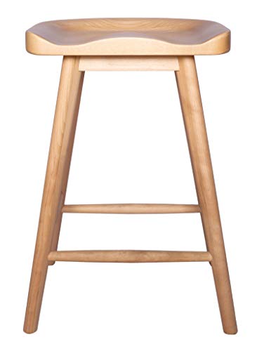 Amazon Brand - Rivet Counter-Height Birch Kitchen Bar Stool, 24"H, Natural Finish