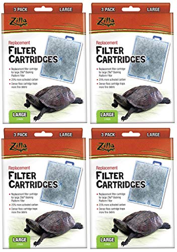 Zilla 12 Pack of Replacement Filter Cartridges, Large, for Deluxe and Premium Aquatic Turtle Kits